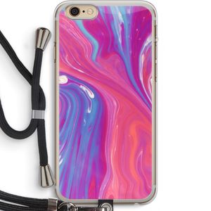 Paarse stroom: iPhone 6 PLUS / 6S PLUS Transparant Hoesje met koord