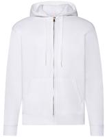 Fruit Of The Loom F401N Classic Hooded Sweat Jacket - White - S