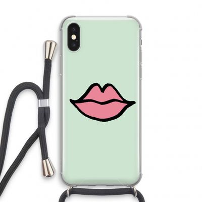Kusje: iPhone X Transparant Hoesje met koord