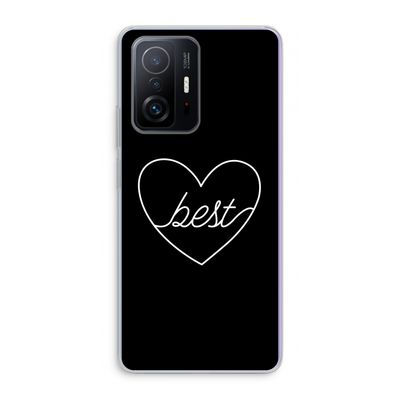 Best heart black: Xiaomi 11T Transparant Hoesje