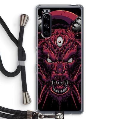 Hell Hound and Serpents: Sony Xperia 5 Transparant Hoesje met koord