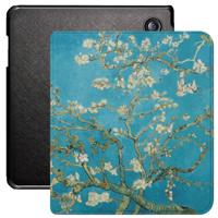 Lunso Kobo Libra Colour hoes (7 inch) - Vegan Saffiano Leren sleepcover - Van Gogh Amandelbloesem