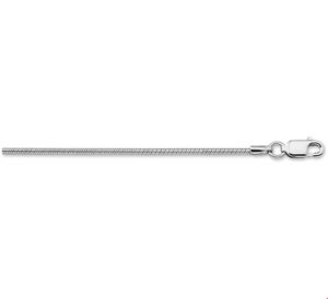 Ketting Slangschakel Rond zilver 1,4 mm x 45 cm