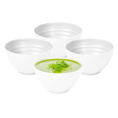 Plasticforte Soepkommen - 8x - wit - kunststof - 15 x 8 cm - schaaltjes