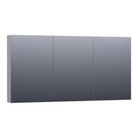 Brauer Impress Spiegelkast 140 cm - zonder Verlichting - Met 3 Dubbelzijdige Spiegeldeuren - Mat Grijs