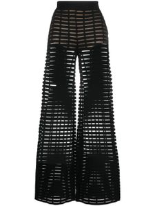 Genny pantalon taille haute à effet de transparence - Noir