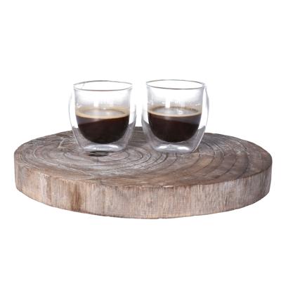 Koffieglazen - dubbelwandig - 2x - 100 ml - theeglazen - hittebestendig