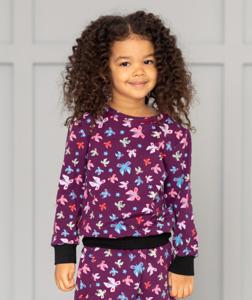 Long Sleeve Shirt Butterflies Purple