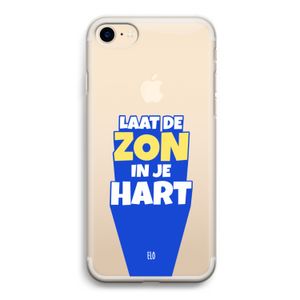 Laat de zon in je hart: iPhone 7 Transparant Hoesje