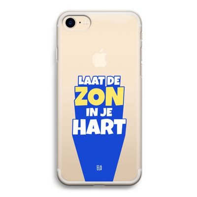 Laat de zon in je hart: iPhone 7 Transparant Hoesje