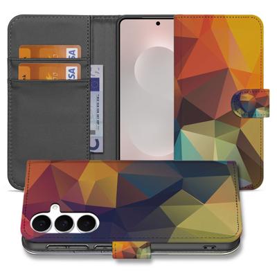 Samsung Galaxy S25 FE | Book Case | Polygon Color Met 3 Pasjes en Kunstzinnig Design
