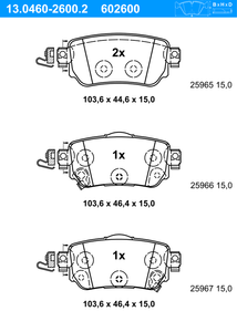 Remblokkenset, schijfrem ATE, u.a. für Nissan, Renault