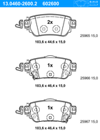 Remblokkenset, schijfrem ATE, u.a. fÃ¼r Nissan, Renault