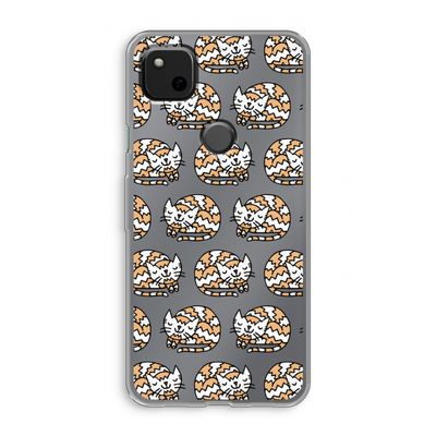 Slapende poes: Google Pixel 4a Transparant Hoesje