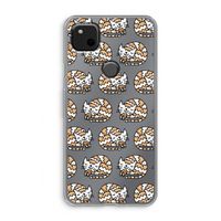 Slapende poes: Google Pixel 4a Transparant Hoesje