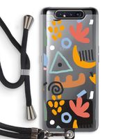 Abstract: Samsung Galaxy A80 Transparant Hoesje met koord