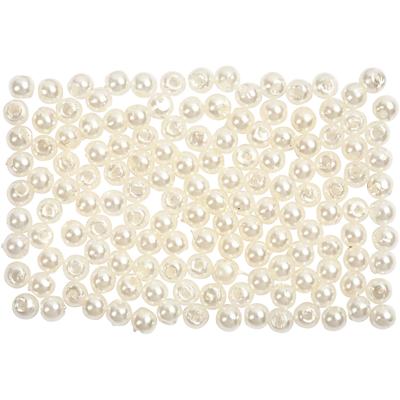 Creativ Company Waskralen, d 3 mm, gatgrootte 0,7 mm, parelmoer, 150 stuk/ 1 doos