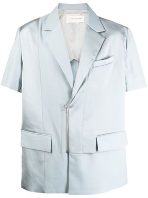 Feng Chen Wang blazer à manches courtes - Bleu