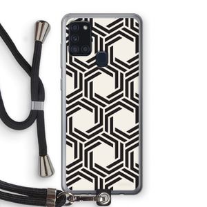 Geometrisch patroon: Samsung Galaxy A21s Transparant Hoesje met koord