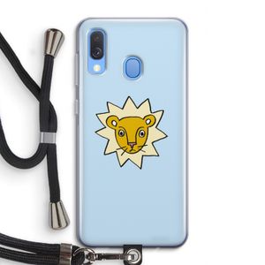 Kleine leeuw: Samsung Galaxy A40 Transparant Hoesje met koord