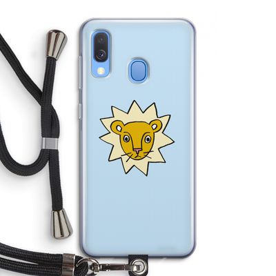 Kleine leeuw: Samsung Galaxy A40 Transparant Hoesje met koord
