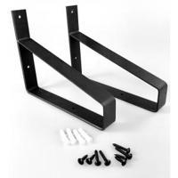 Industriele plankdragers 25 cm mat zwart set van 2 stuks - thumbnail