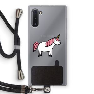 Eenhoorn: Samsung Galaxy Note 10 Transparant Hoesje met koord