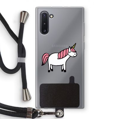 Eenhoorn: Samsung Galaxy Note 10 Transparant Hoesje met koord