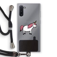Eenhoorn: Samsung Galaxy Note 10 Transparant Hoesje met koord