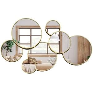 MISOU Spiegel Rond Goud 61x36,5cm Spiegels Wandspiegel Wanddecoratie