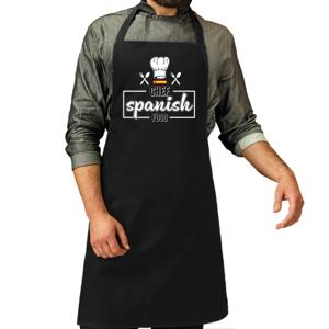 Cadeau schort heren - Chef Spanish food - zwart - keukenschort - BBQ - keukenprins - Vaderdag