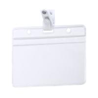 Badgehouders - 10x stuks - naamkaarthouders met clipje - 11,5 x 9,2 cm - met klem