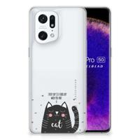 OPPO Find X5 Pro Telefoonhoesje met Naam Cat Good Day