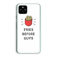 Fries before guys: Google Pixel 5a 5G Transparant Hoesje Fries before guys: Google Pixel 5a 5G Transparant Hoesje