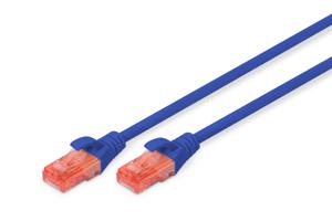 Digitus DK-1612-050/B RJ45 Netwerkkabel, patchkabel CAT 6 U/UTP 5.00 m Blauw Verdraaide paren 1 stuk(s)