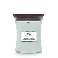 Woodwick Sagewood & Seagrass medium candle