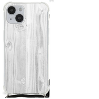 iPhone 14 Plus Stevig Telefoonhoesje White Wood