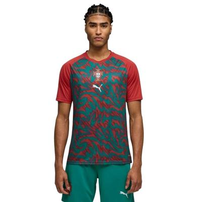PUMA Portugal Pre-Match Trainingsshirt 2026-2028 Rood Groen PUMA Portugal Pre-Match Trainingsshirt 2026-2028 Rood Groen