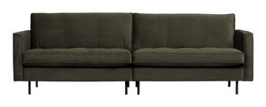WOOOD Bank 'Rodeo' 3-zits, Velvet, kleur Dark Green