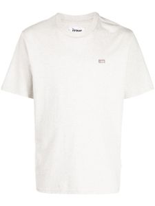 izzue t-shirt en coton à patch logo - Gris