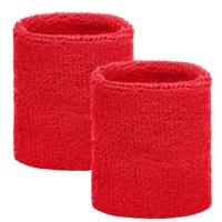 Rode pols zweetbandjes 2 stuks