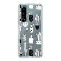 Cactusmotief: Sony Xperia 5 III Transparant Hoesje