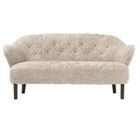 Audo Copenhagen Ingeborg 2,5-zits bank donker eiken Sheepskin