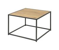Bendt Vierkante Salontafel 'Holger' 60 x 60cm, eikenlook / zwart metaal