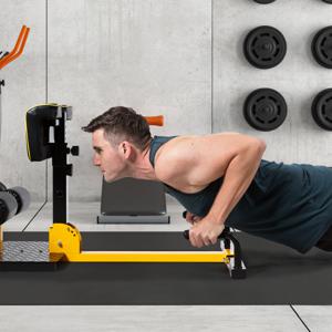 Leg Exerciser 8-in-1 Multifunctionele Squat Trainer Exerciser voor Push-ups Buikspier Geel en Zwart
