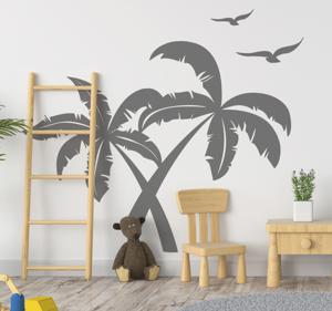 Muursticker boom silhouet palmboom