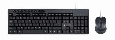 Gembird KBS-UM-04 toetsenbord Inclusief muis Universeel USB QWERTY Amerikaans Engels Zwart
