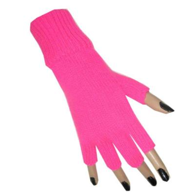 Vingerloze verkleed handschoenen - fluor roze - volwassenen - Carnaval Vingerloze verkleed handschoenen - fluor roze - volwassenen - Carnaval