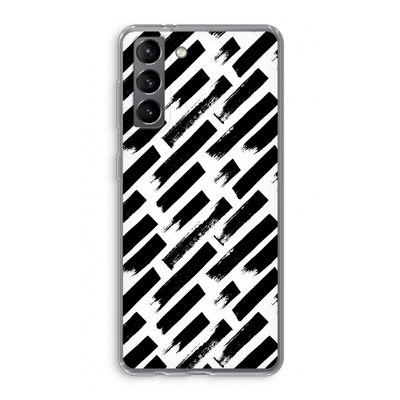 Zwarte vegen: Samsung Galaxy S21 Transparant Hoesje