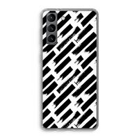 Zwarte vegen: Samsung Galaxy S21 Transparant Hoesje